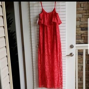Dresses - Coral lace maxi dress Dresses - Coral lace maxi dress